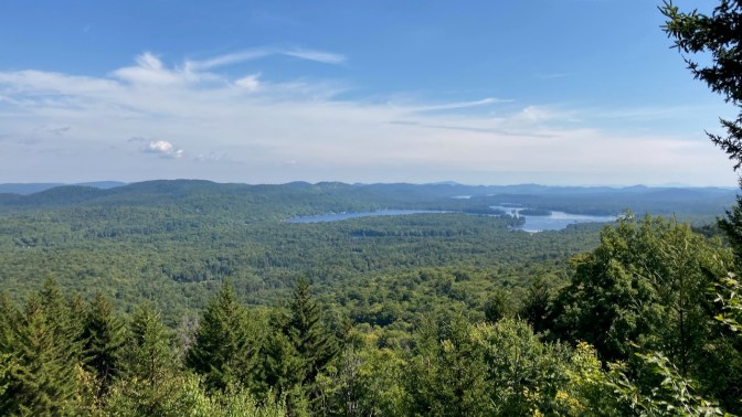 View of Second and Third Lakes, with mountains in background.