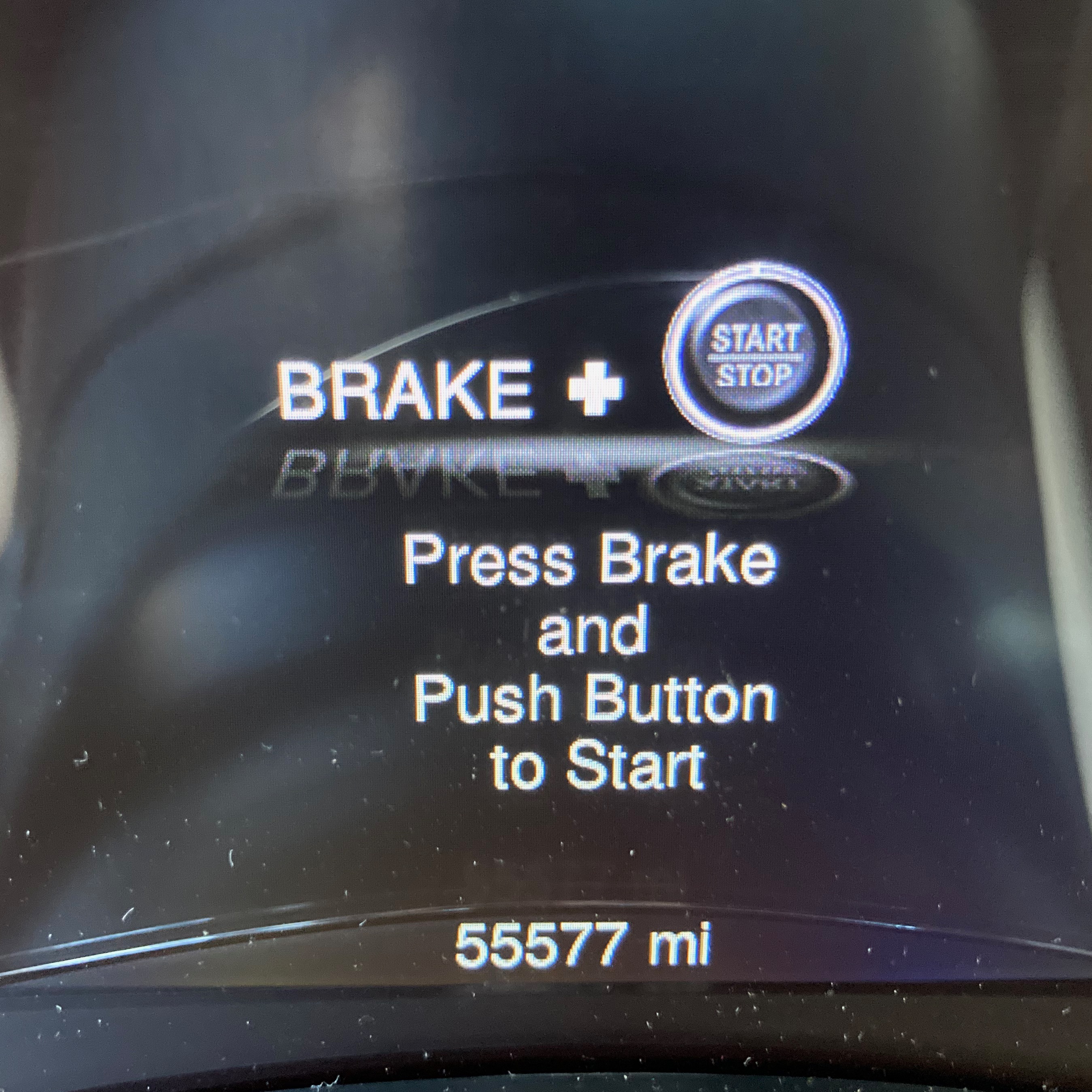 Car odometer reading 55577