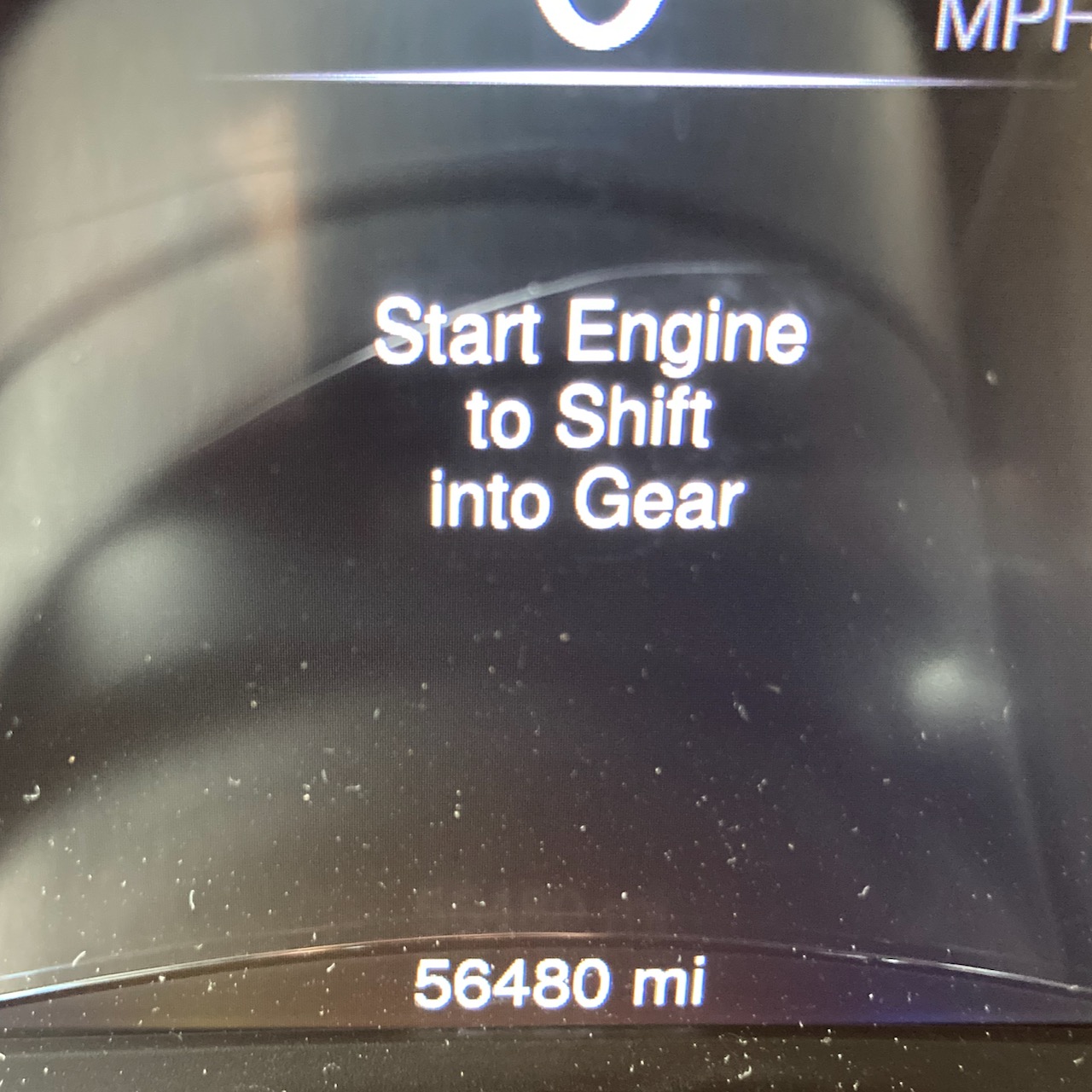 Car odometer reading 56480