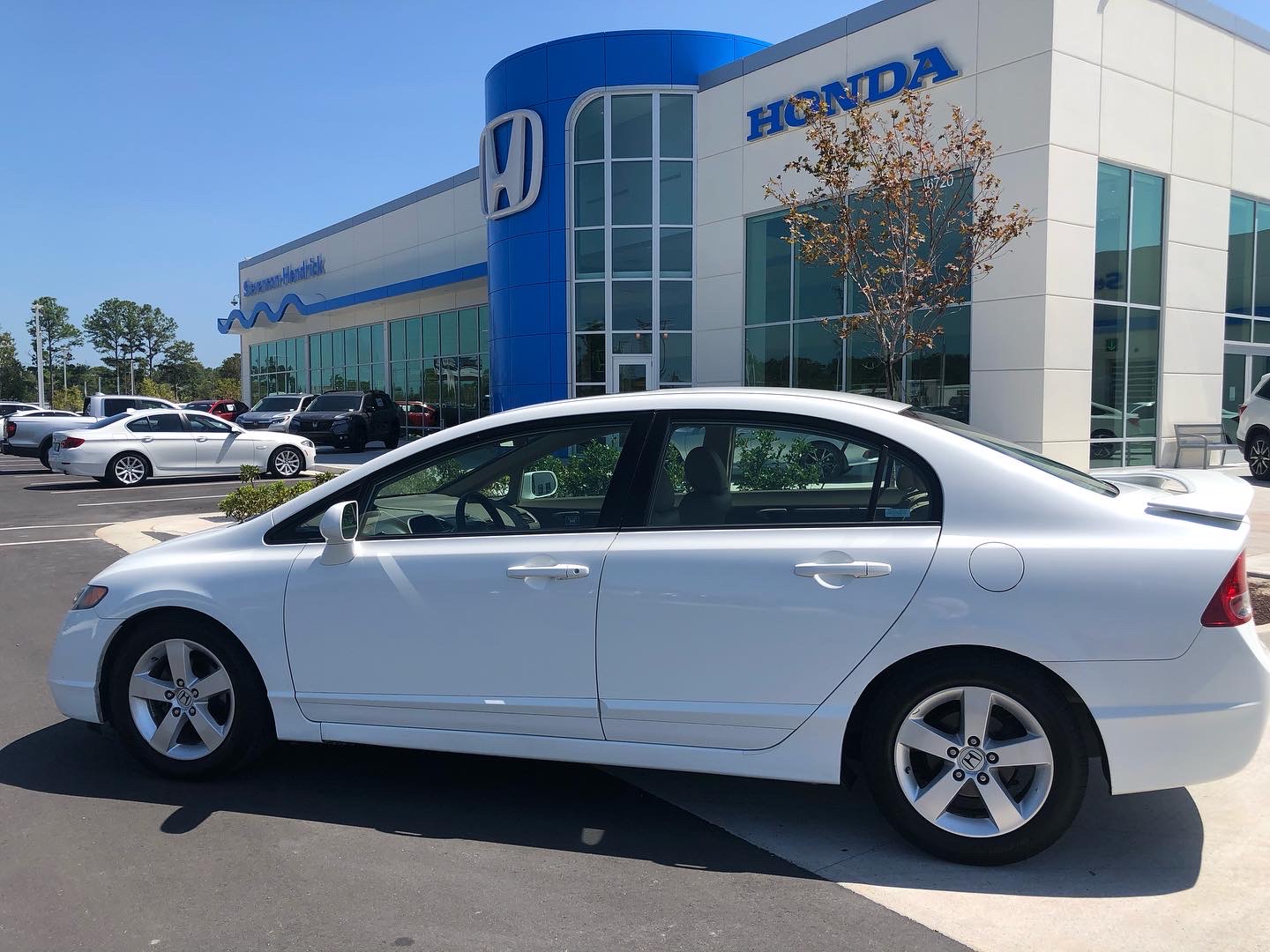 2008 Honda Civic sedan in white.