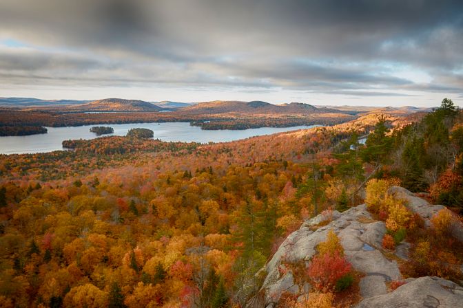 View of Adirondacks from the top of the fire tower.