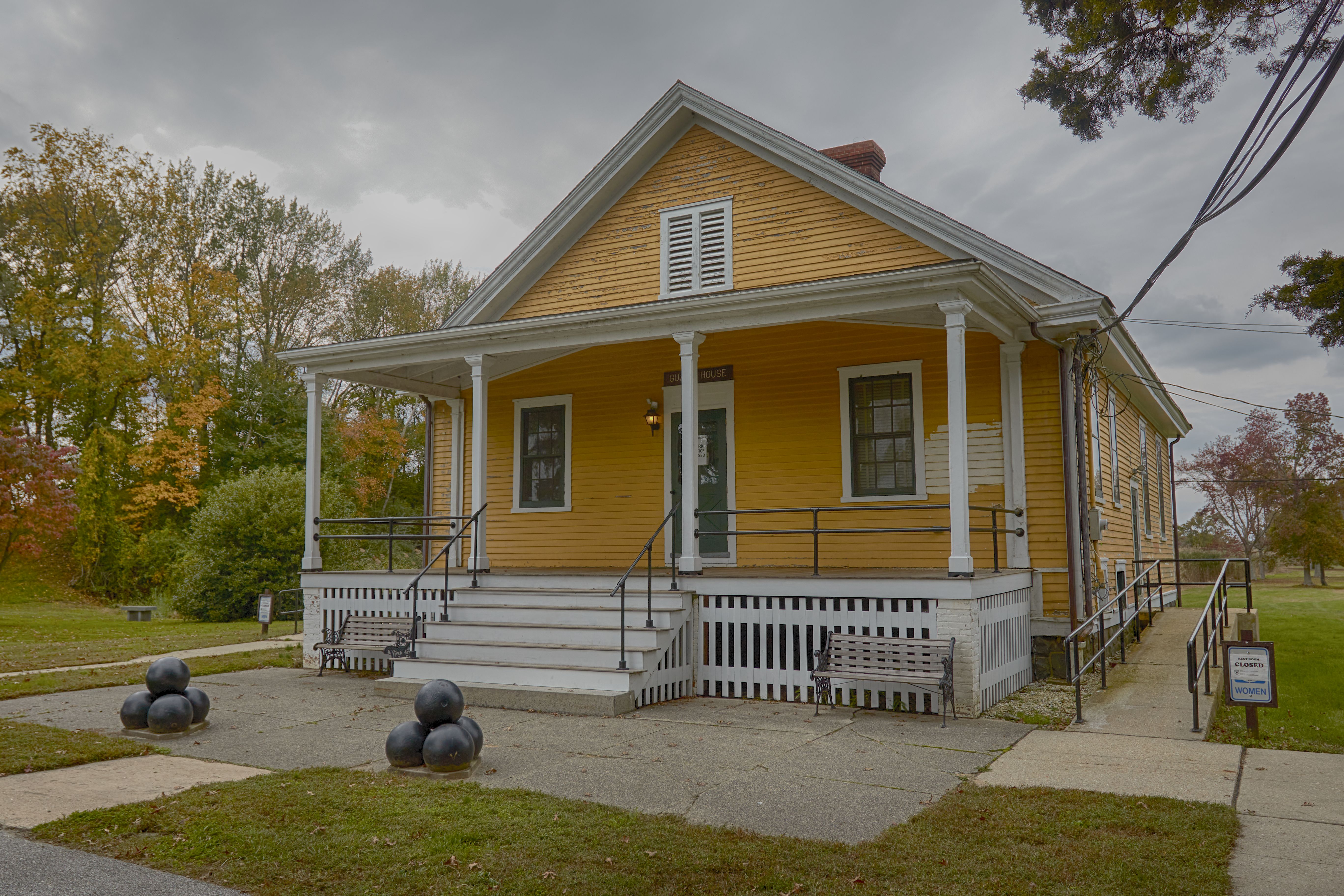 Exterior of guard station/welcome center.