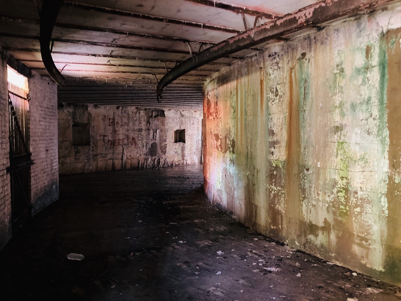 Interior of gun battery.