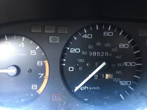 Car odometer reading 595265