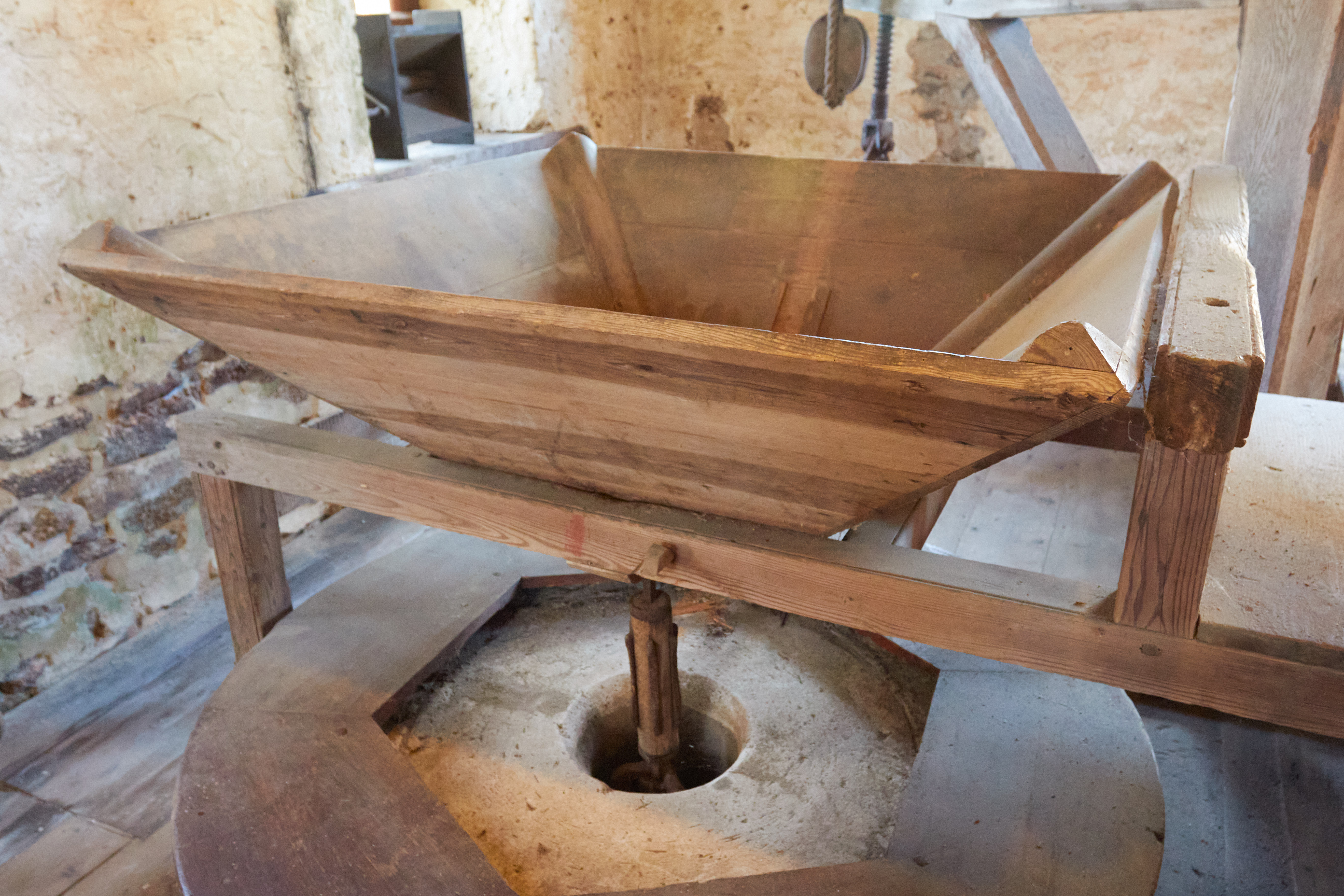 Interior of gristmill.
