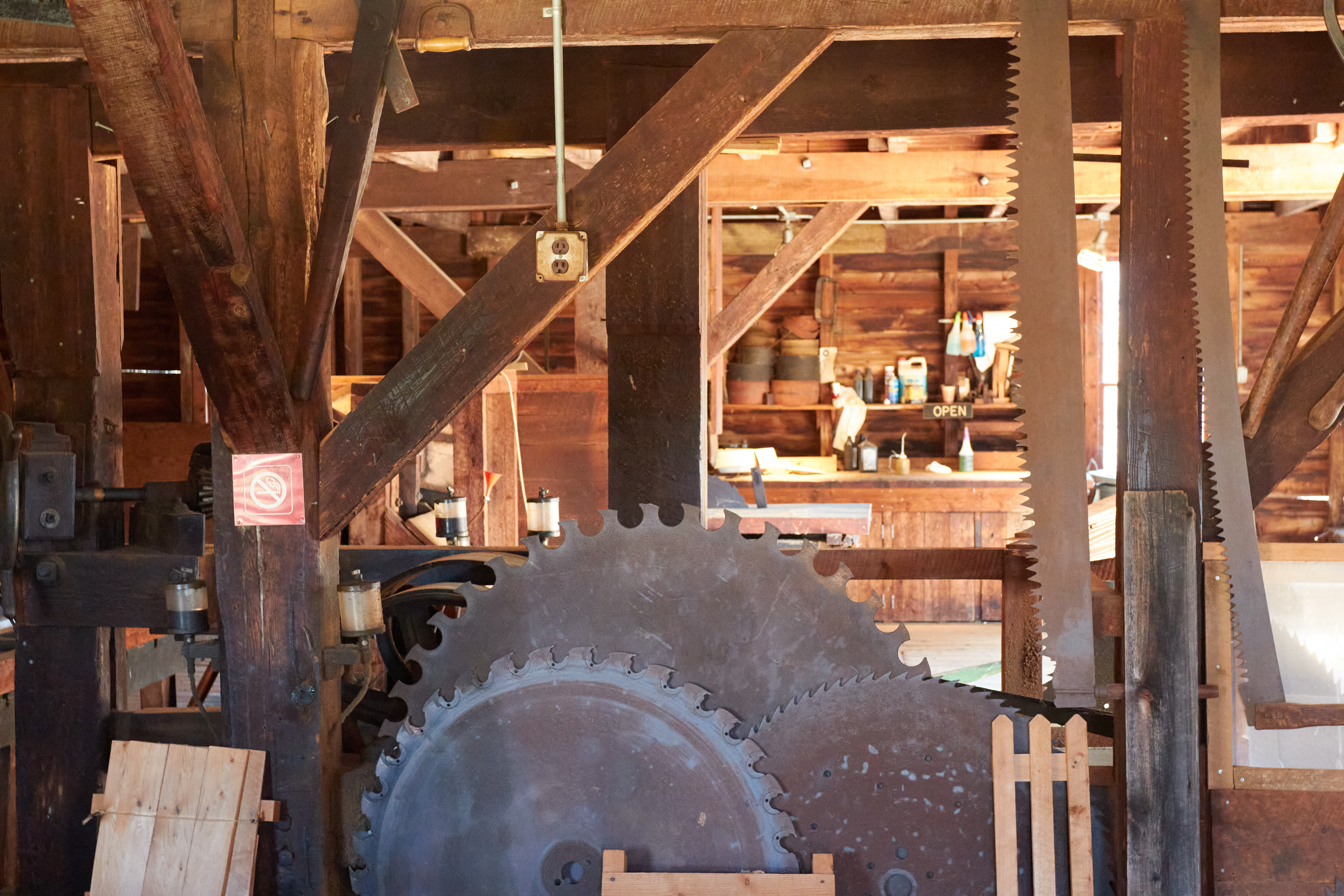 Interior of saw mill.