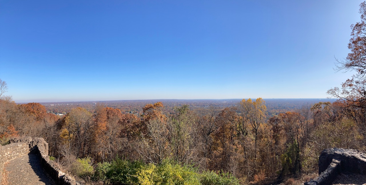Panorama of New jersey from atop Washington Rock State Park.