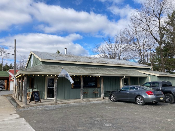 Exterior of Blue Line Coffee Shop.