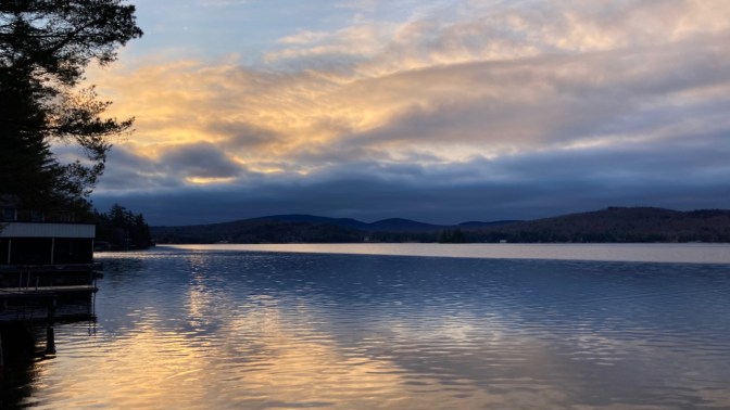 Sunrise over Fourth Lake.