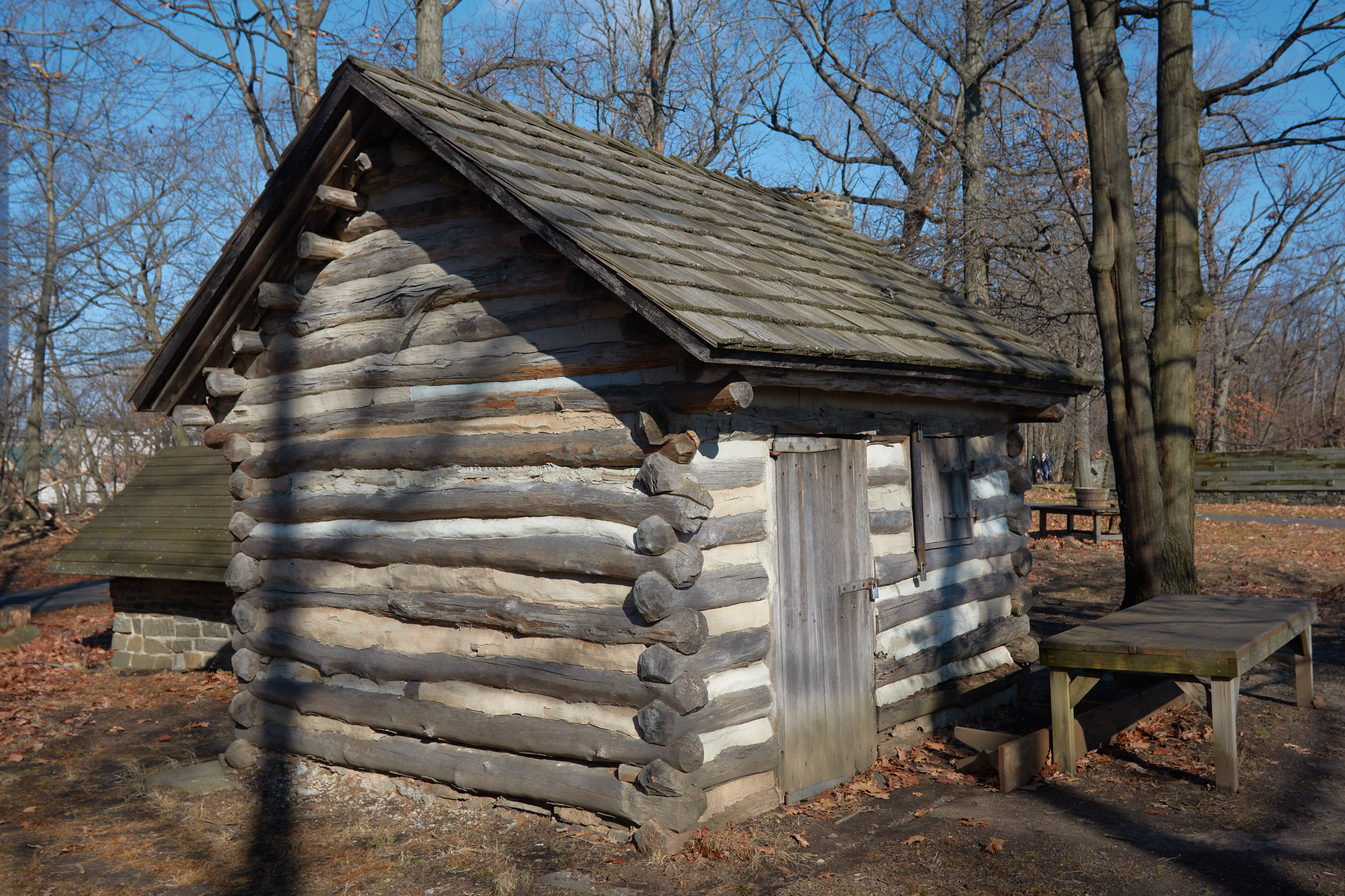 Small log cabin for soldiers.