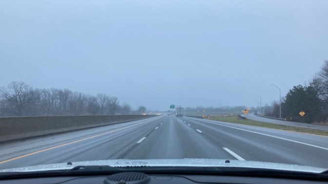 View of I-80 in Indiana.