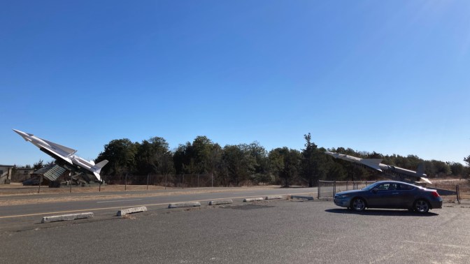 2012 Honda Accord parked in front of Nike Missile battery.