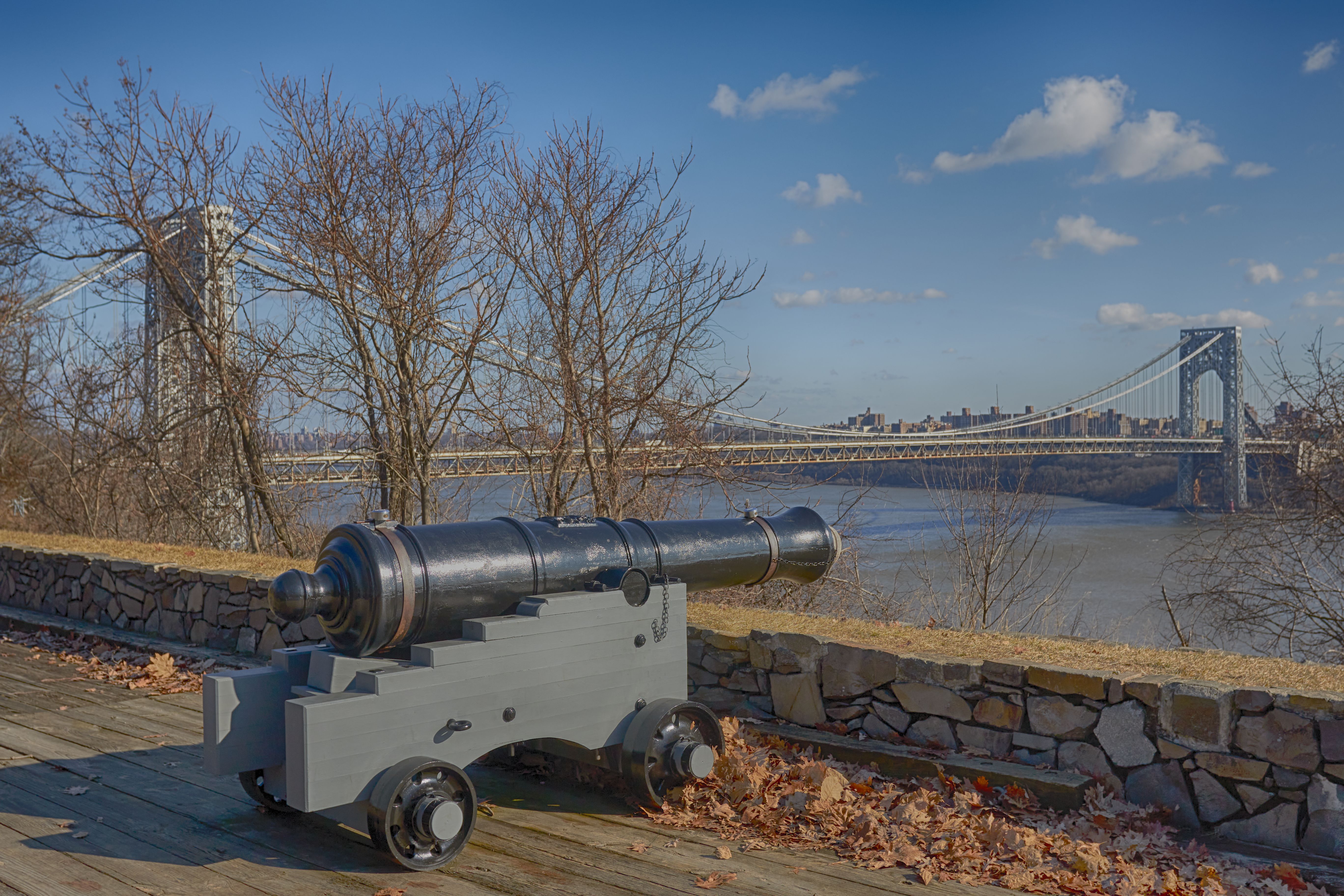 Cannon overlooking the Hudson River.