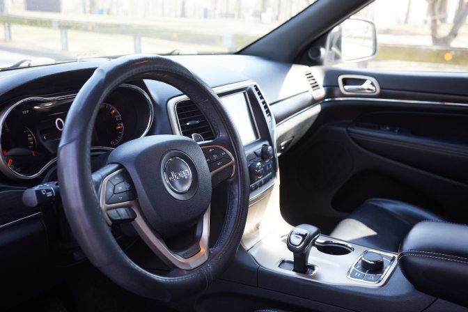 Interior of Jeep Grand Cherokee.