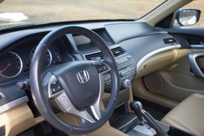 Interior of 2012 Honda Accord coupe.
