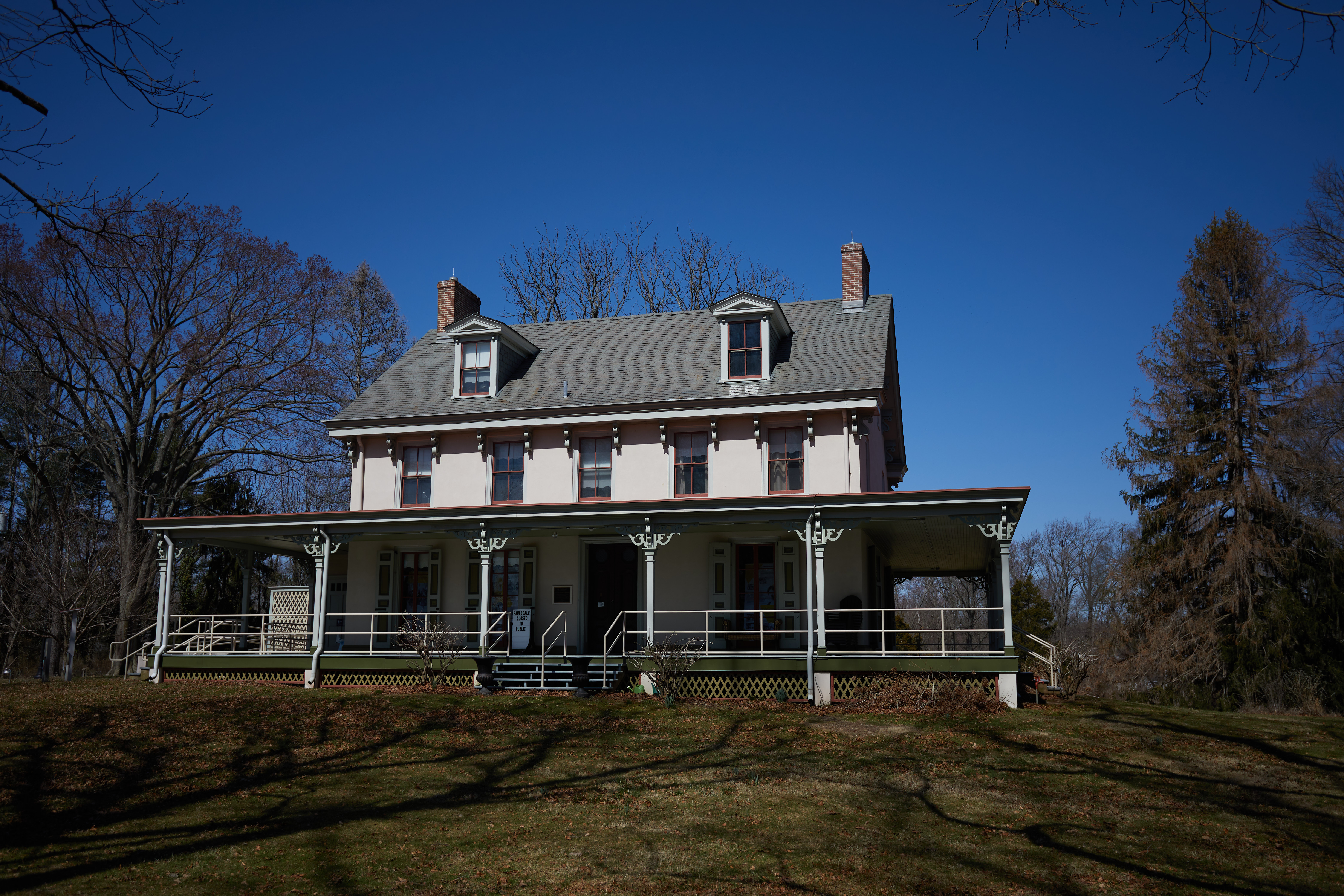 Exterior of Paulsdale mansion.