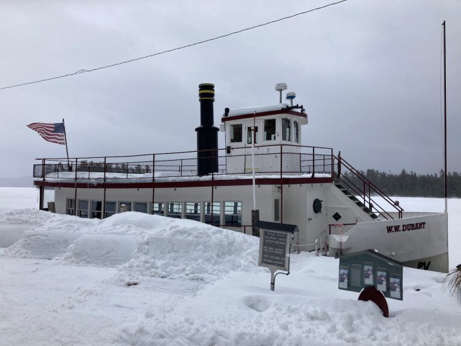 WW Durant ship tied to shore.