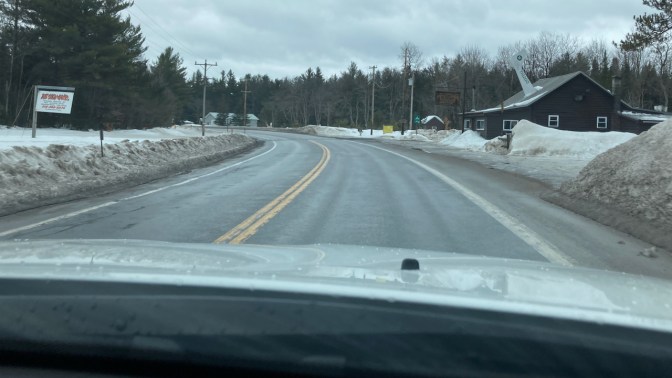 View of the Wigman Tavern in the Adirondacks along Route 28.