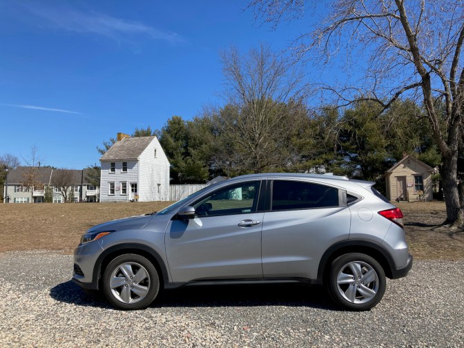 2019 Honda HR-V, in silver.