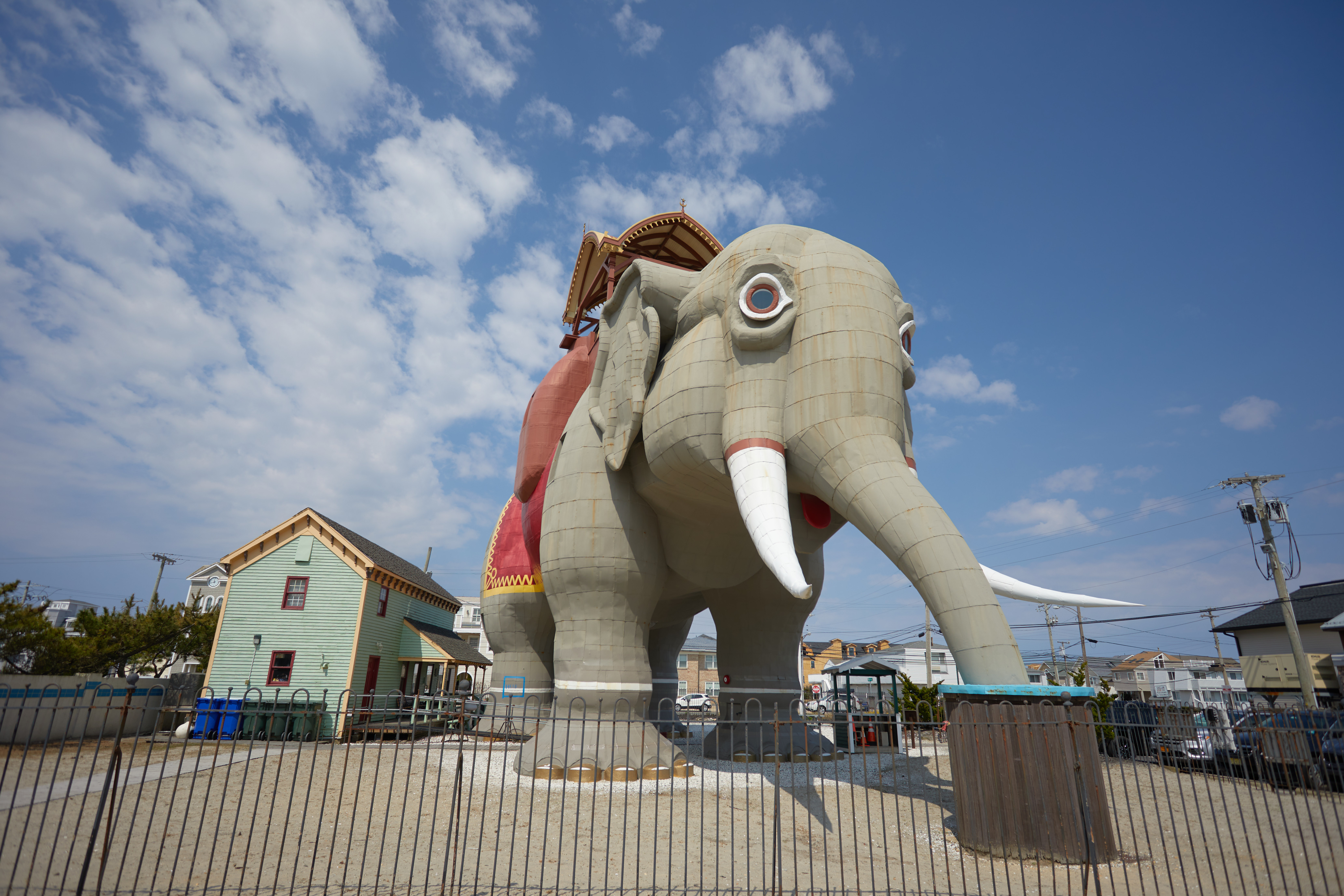 Frontal view of Lucy the Elephant.