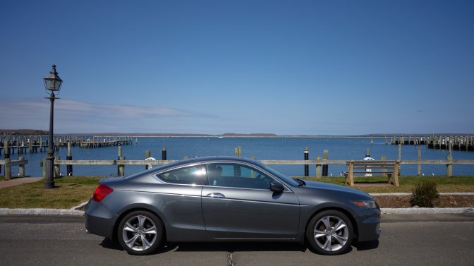 2012 Honda Accord coupe parked in front of Sag Harbor.