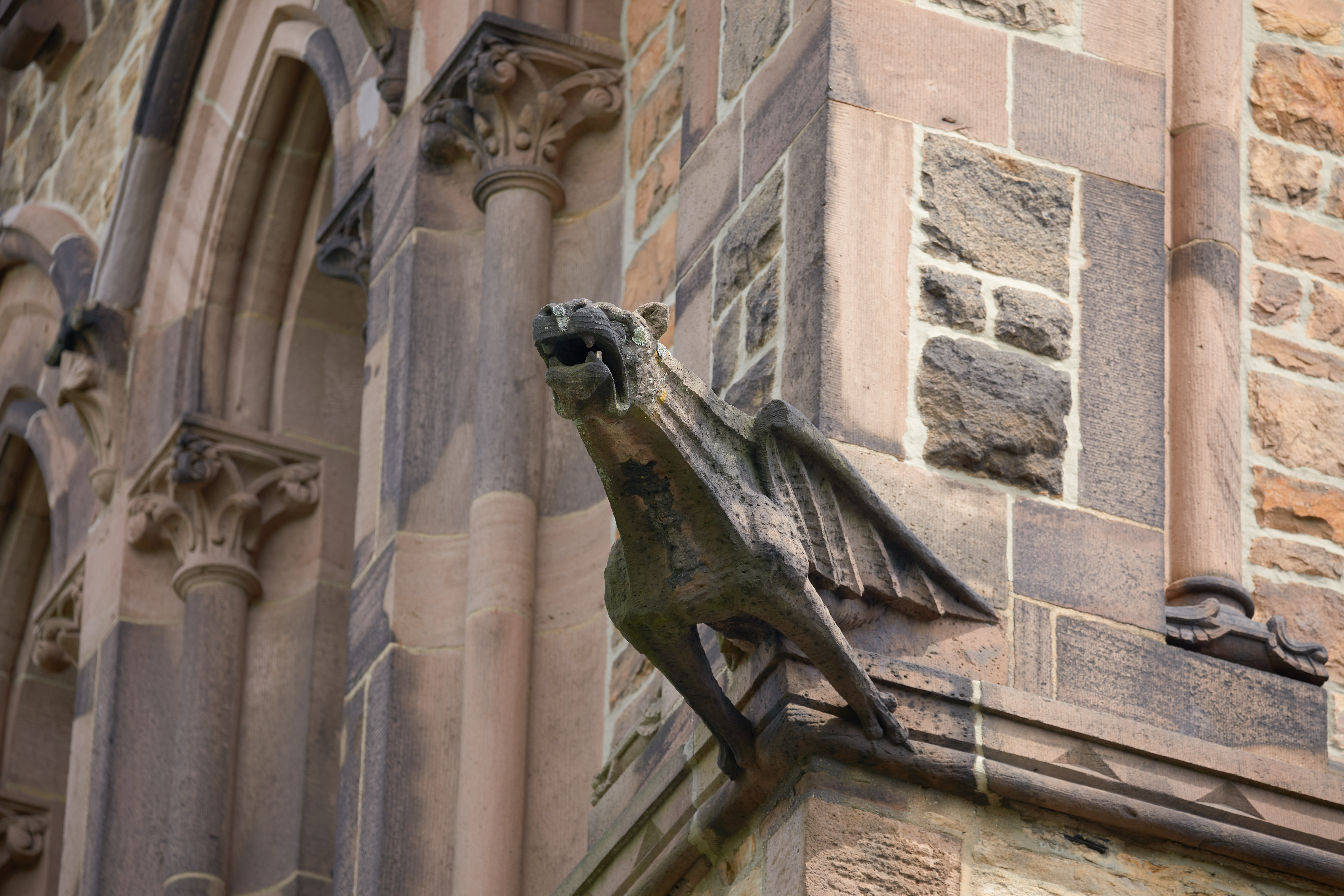 Gargoyle on side of church.