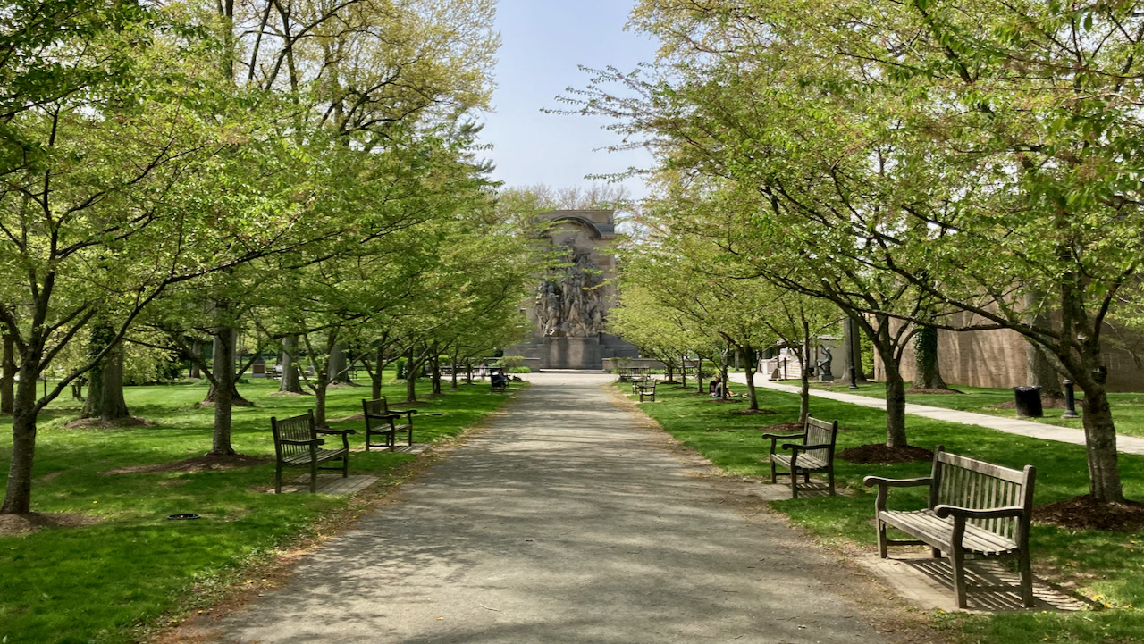 Small park near Princeton Battle Monument.