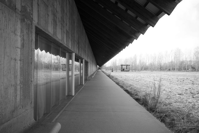 Exterior of Parrish Art Museum.