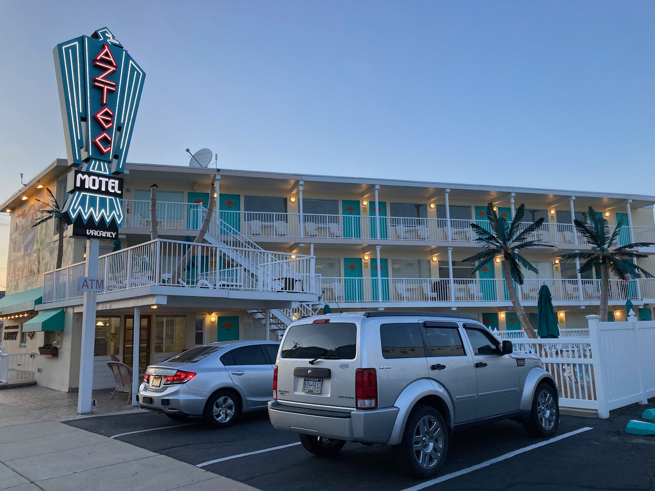 Exterior of Aztec Motel