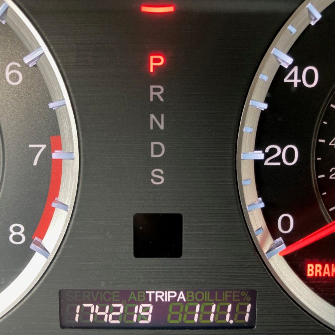 Car odometer reading 174219 TRIP A 111.1