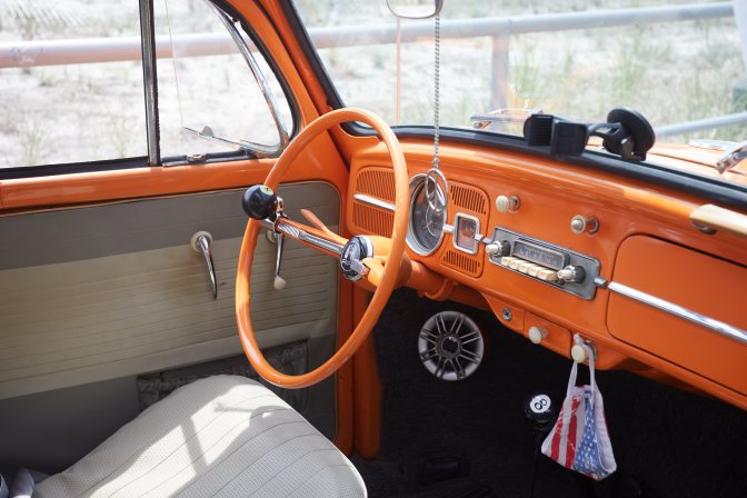 Volkswagen Beetle interior.