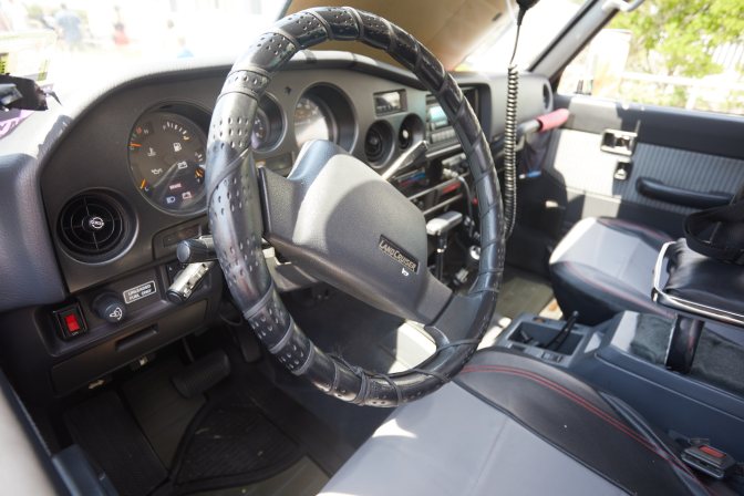 Interior of Toyota Land Cruiser.
