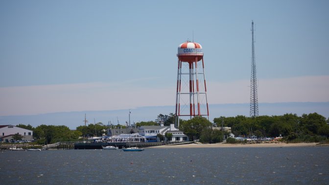 View of Coast Guard base in Cape May.