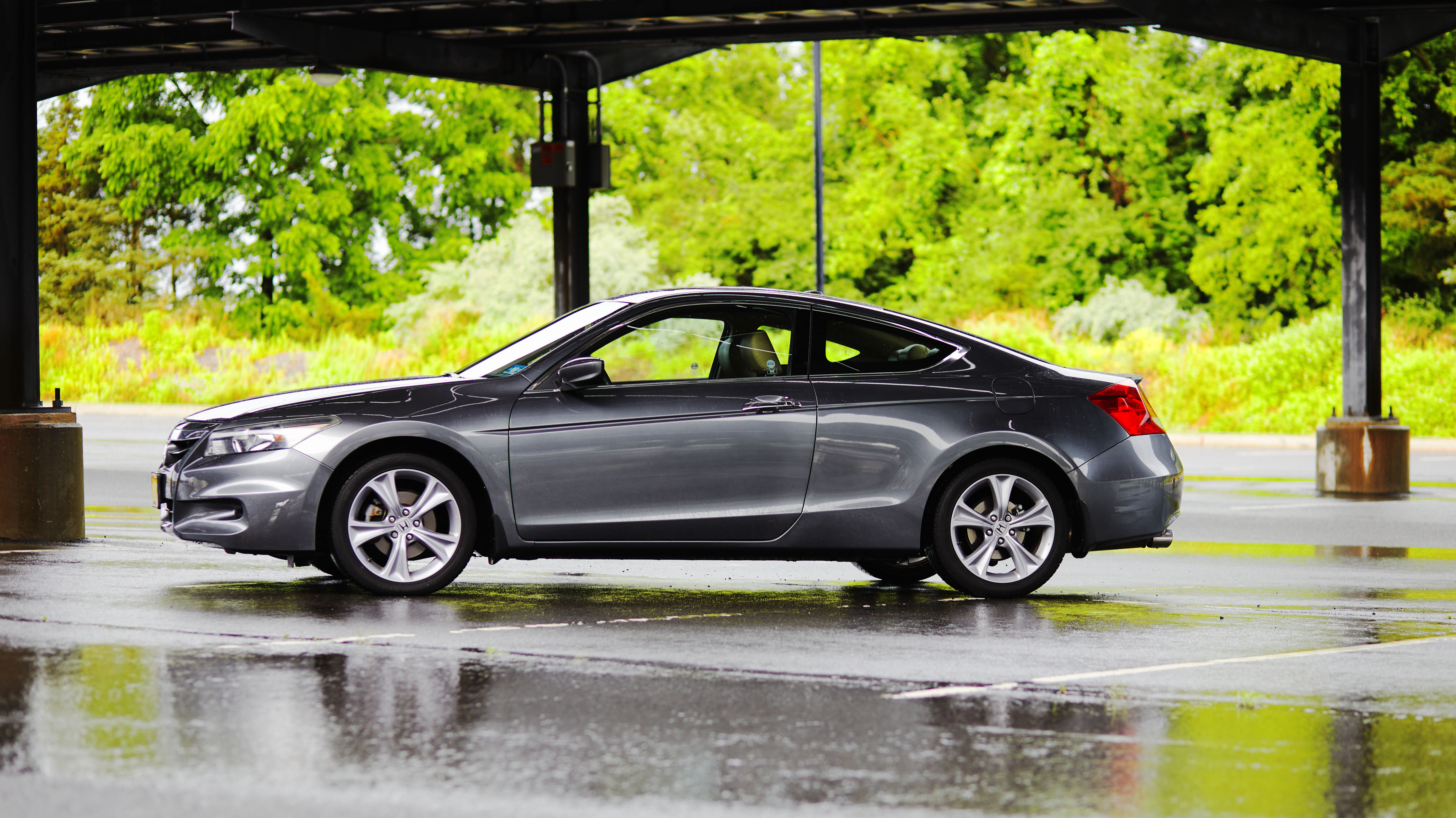 2012 Honda Accord coupe, in parking lot on rainy day.