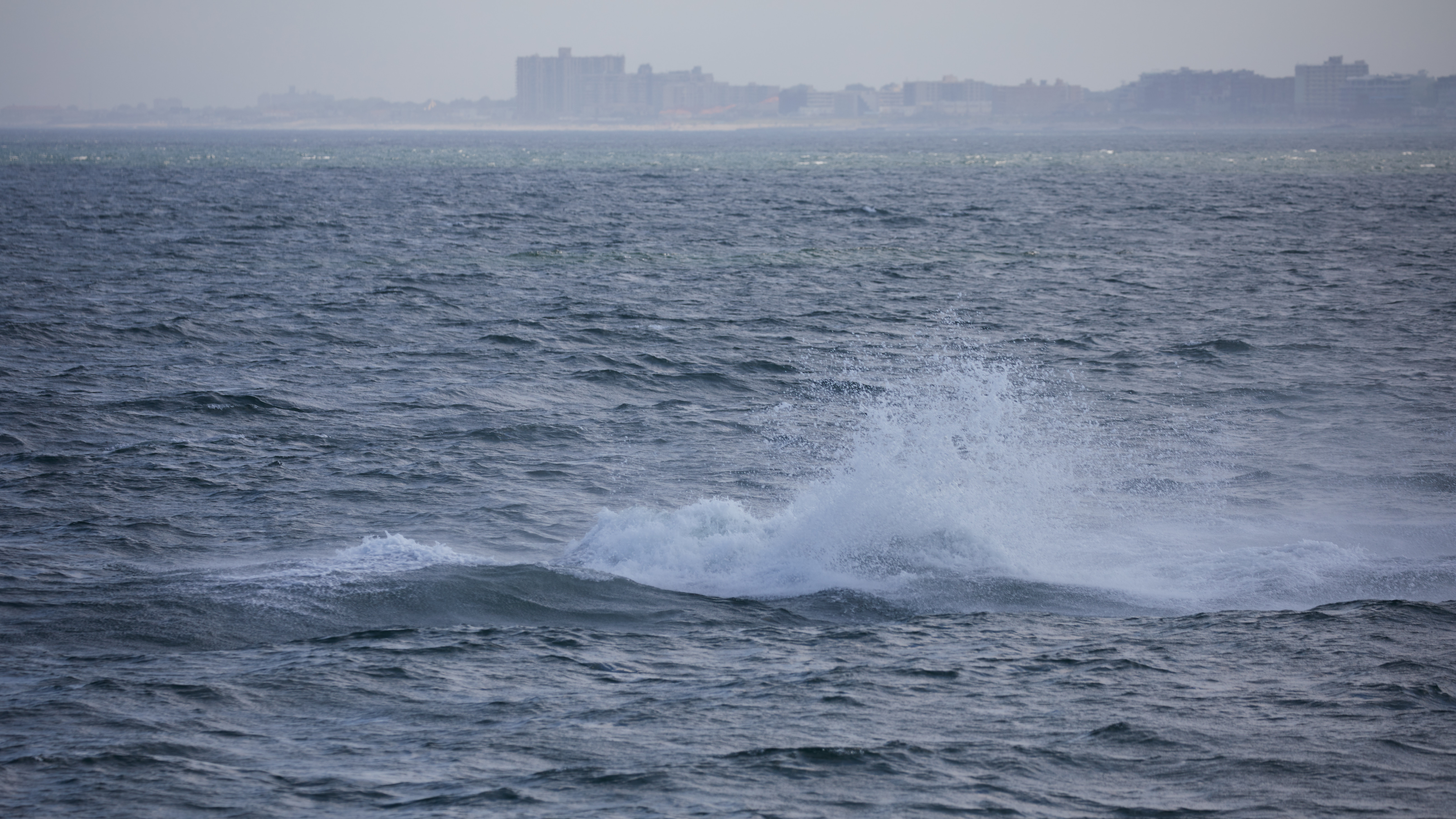 Splash of water from ocean.