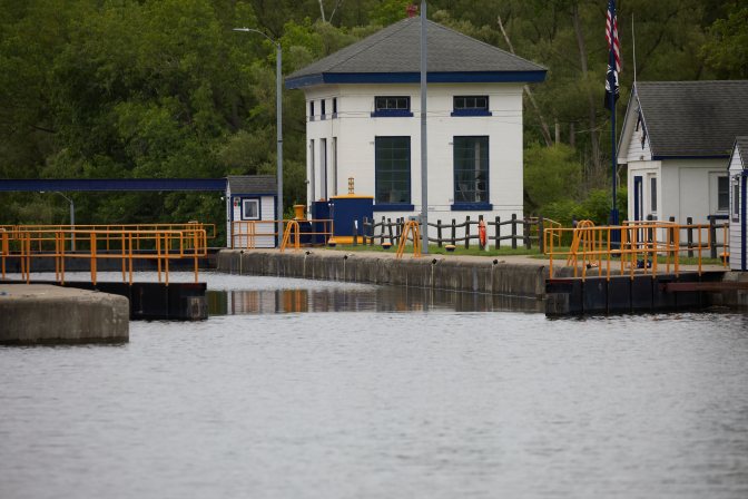 View of canal lock #18.