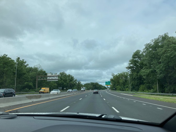 View of I-287, heading northward.