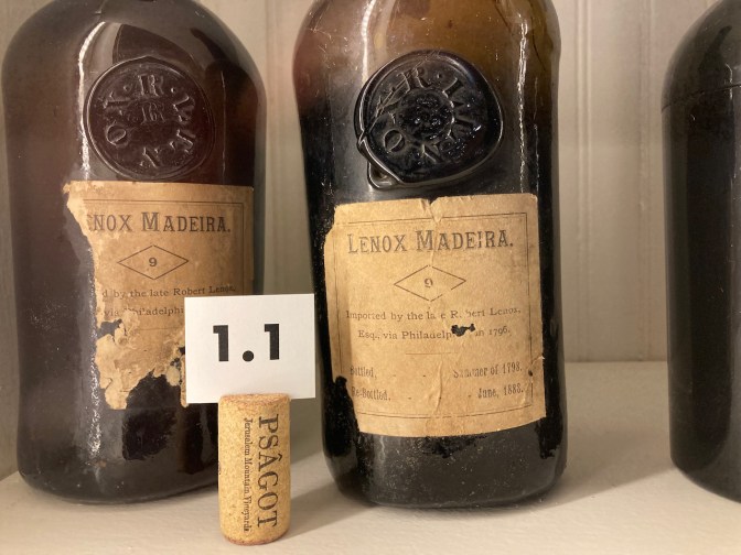 Two bottles of Madeira wine.