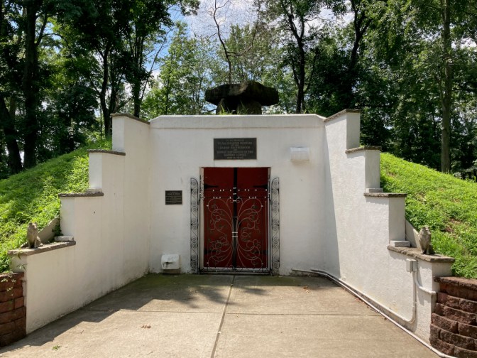 Danish burial mound entrance.