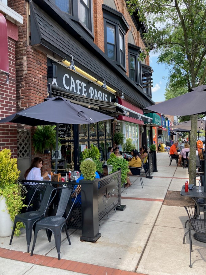 Exterior of Cafe Paris in Metuchen.