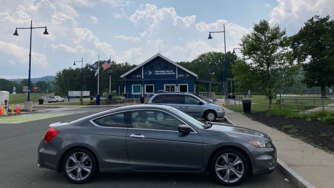 2012 Honda Accord parked in front of Mohawk Valley Welcome Center.