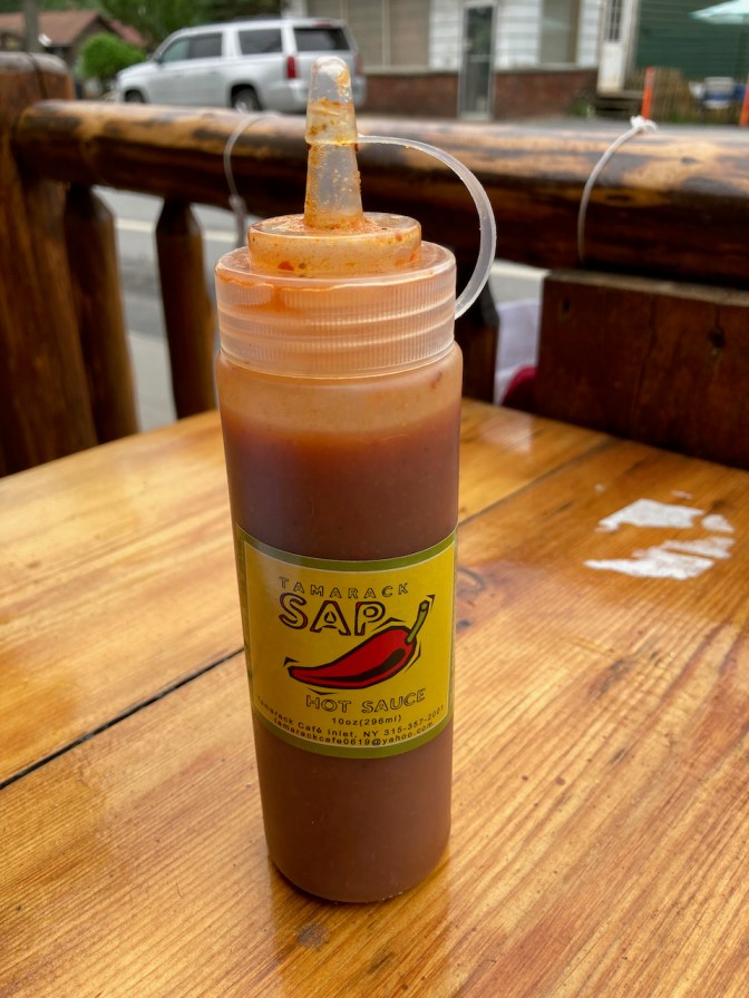 Bottle of Tamarack Sap hot sauce.