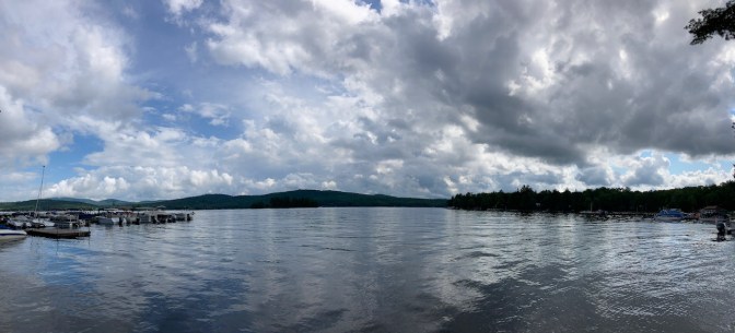 Panorama of Fourth Lake in the Adirondacks.
