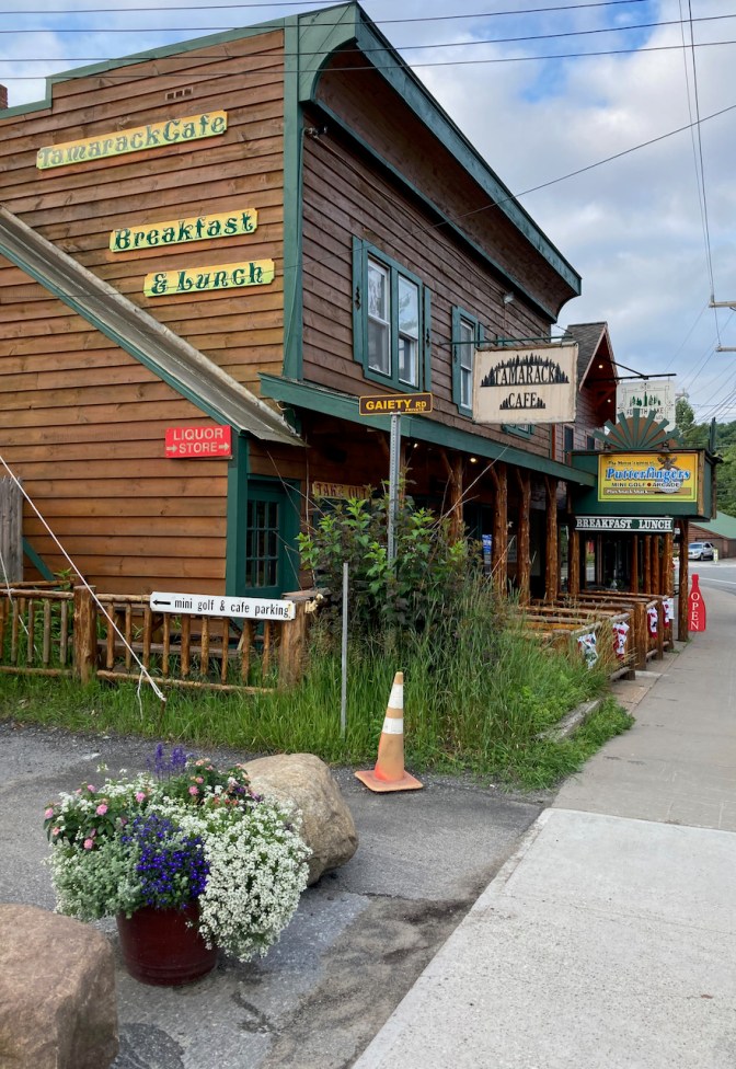 Exterior of Tamarack Cafe.