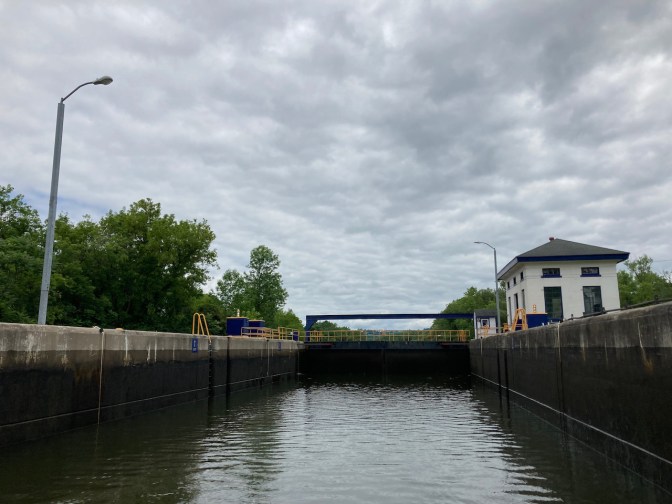 Inside of Erie Canal lock E18.