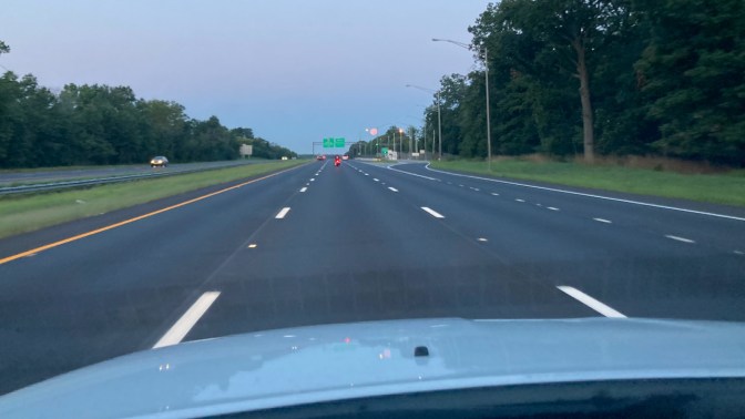 View of I-287 in early morning hours.