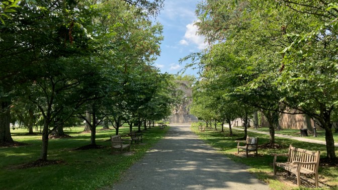 Small park near Princeton Battlefield Monument.