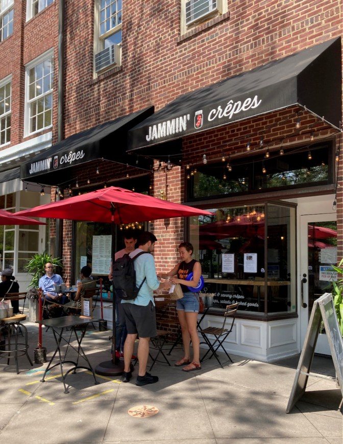 Exterior of Jammin' Crepes in Princeton.