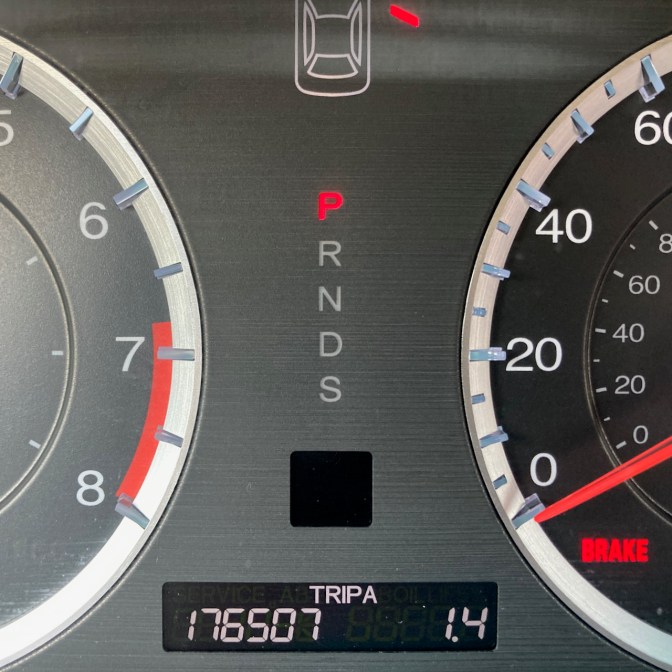 Car odometer reading 176507 TRIP A 1.4