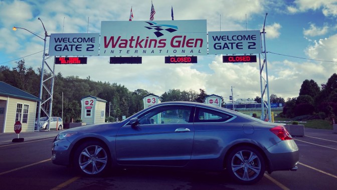 2012 Honda Accord, parked in front of Watkins Glen International Gate 2.